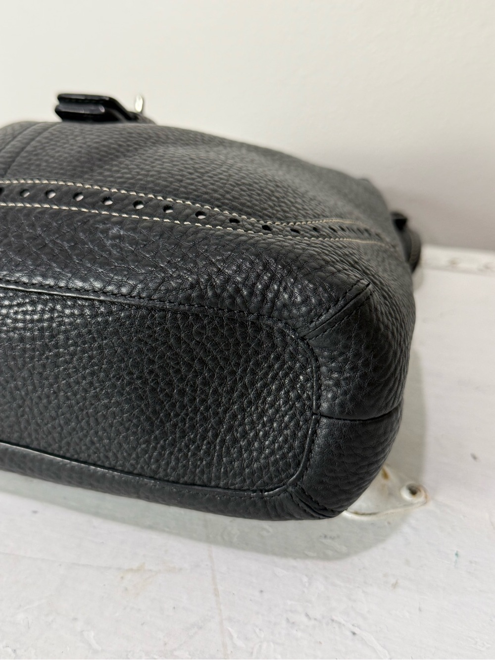 Coach Vintage Hamptons Pebbled Leather Hobo Bag Black Y2K 5054 - Picture 8 of 11